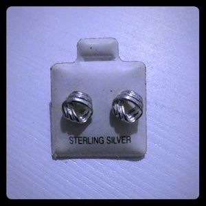 NWT Classic Silver Knot Earrings
